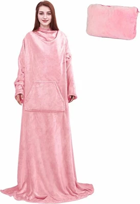 Solaris Travel Wearable Blanket with Sleeves, 2 in 1 Packable Packable, Pink  - Image 1 of 4