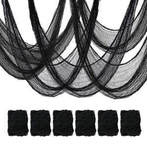 6er Pack Schwarz Halloween Gruseliges Tuch 30 x 72 Zoll Halloween Gaze Grusel Gaze... - Bild 1 von 7