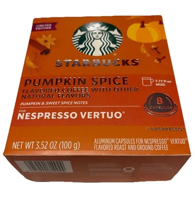 Starbucks тыквы специи для Nespresso Vertuo блондинка жарить 8 капсул BB: 03/2026 - Изображение 1 из 2