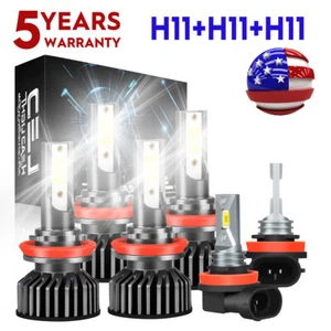 For Freightliner Cascadia Truck 2008-2021 COB LED Headlight+ Fog Light Bulbs 6PC - Bild 1 von 19
