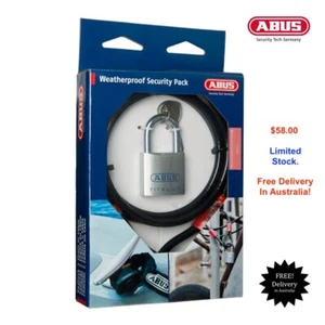 ABUS Cable Lock Combo-10mm x 200cm Cable Loop & 80TI50 Titalium Padlock-SPECIAL - Imagen 1 de 6