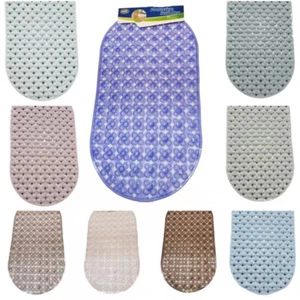Bath Shower Mat NON Slip PVC Bathroom Mats ANTI Slip Strong Suction 37 X 69CM - Picture 1 of 14