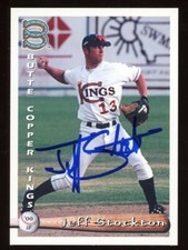 2000 Butte Copper Kings JEFF STOCKTON Signed Card autograph AUTO ANGELS