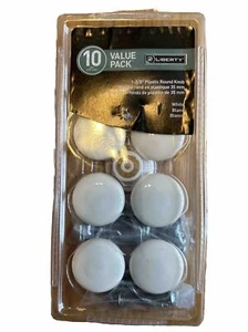 Liberty Hardware Plastic Round Knobs 1-3/8” White - Picture 1 of 2
