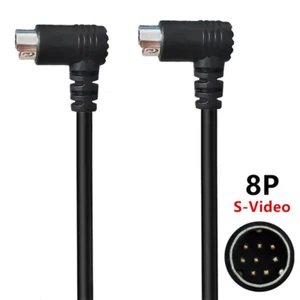 90 ° Mini DIN 8Pin Male to Male S-Terminal Audio and Video Cable 8-Core S-Video - Picture 1 of 9