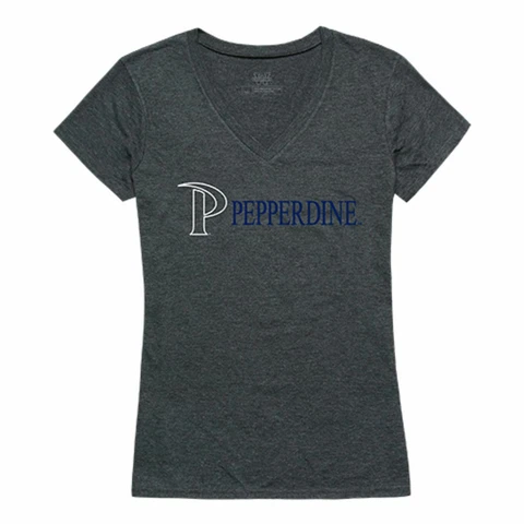 Pepperdine University Waves Womens Institutional Tee T-Shirt Heather Charcoal Cover