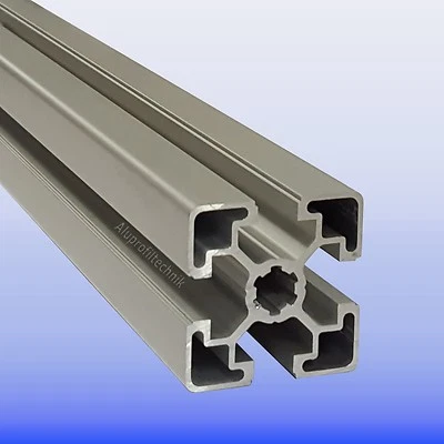 Aluprofil 45x45 Nut 10 leicht silber eloxiert Profilsystem im Zuschnitt BP45N10