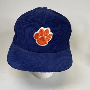 Vintage Clemson Tigers Cord Mütze blau verstellbarer Riemen Kappe Universität - Bild 1 von 6