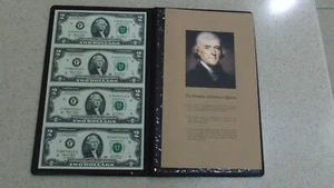 2003 Uncut $2 bills offical Cordovan Collectors Display - Picture 1 of 6