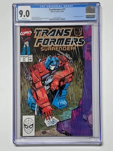 Transformers #71 CGC 9.0 (Marvel Comics octubre 1990) - Imagen 1 de 1
