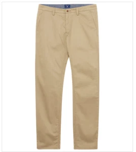 Gant Men's Dark Khaki Regular Twill Chino Pants Trouser £130 - Picture 1 of 7