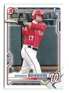 2021  Bowman Draft Branden Boissiere #BD-156  1st Bowman Washington Nationals