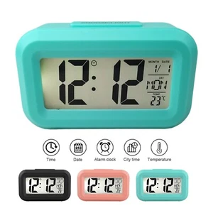 LED Digital Alarmwecker Nachtmodus Reisewecker Schlummerfunktion Temperatur UhRP - Bild 1 von 11