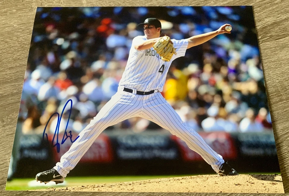 Foto Auténtica Autografiada Auto 8x10 MLB Drew Pomeranz - Colorado Rockies Foto 1 de 1