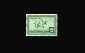 USA Federal Duck Stamp-Mint OG&H, XF S#RW4 lightly hinged, very fresh color - Picture 1 of 1