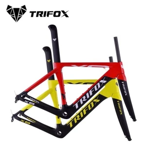 Full Carbon Fiber Road Bike Frame Disc Brake Bicycle Frameset Part TRIFOX X8TA - Picture 1 of 14