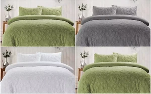 Daisy Style Teddy Sherpa Fleece Duvet Quilt Cover Soft Warm Bedding Covers Set - Picture 1 of 19