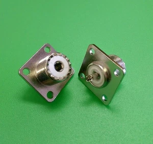 (5 PZ) Connettore tipo pannello saldato UHF femmina SO-239 RF 4 fori - venditore USA - Foto 1 di 1