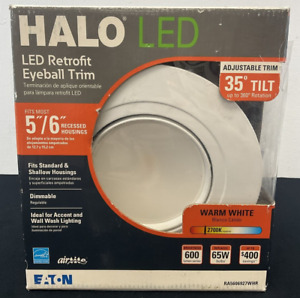 Halo  5”/6” LED Gimbal Trim, Adjustable 35 Degree, 2700k RA5606927WHR