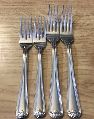 Gorham WINFIELD Stainless 18/8 Glossy Silverware (2) SALAD (2) DINNER Forks - Image 1 of 4
