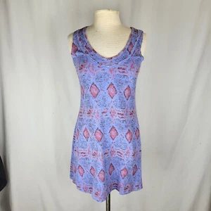 Vestido recto sin mangas FRESH PRODUCE para mujer azul arruga rojo XS hecho en EE. UU. - Imagen 1 de 7