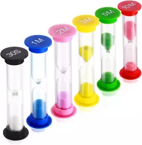 Sand Timer,Plastic Hourglass Timer,Colorful Sandglass Hourglass Sand Clock Timer - Picture 1 of 12