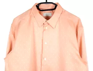 CAMICIA ETON uomo arancione maculato | super slim | 17,5" 44 cm opalescente |... - Foto 1 di 7