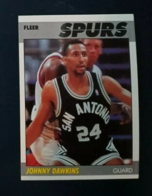 1987-88 Fleer Johnny Dawkins Rookie Card #27 near mint-mint (see scan) - Image 1 of 2