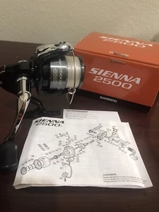 SHIMANO SIENNA 2500 FE ULTRA LIGHT SPINNING FISHING REEL 5.0:1 WITH 6 LB/165 YDS - Picture 1 of 13