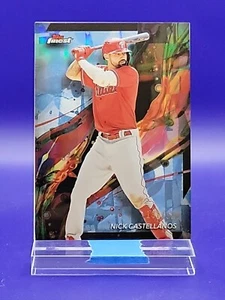 Nick Castellanos 2024 Topps Finest Sky Blue Refractor SP 191/325 🔥 Phillies - Picture 1 of 2