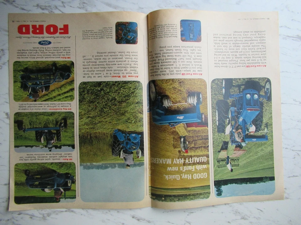 1964 FORD 520 530 Baler 515 mower magazine print ad poster - Image 1 of 1