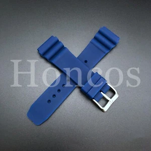 22 mm blau weiches Silikon Kautschuk Uhrenarmband passt für Seiko Diver SKX - Bild 1 von 4