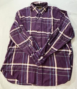 Chaps Ralph Lauren Men's Shirt XL Boy Scouts Label Purple Plaid Button down - Picture 1 of 6