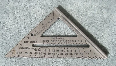 Vintage 1987 Swanson 7” Speed Square Carpenter Woodworking USA Tool Aluminum - Image 1 of 4