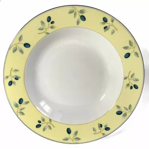 Ciotola per zuppa Royal Doulton mirtilli con bordatura gialla corda mirtilli 8,5" 2008 - Foto 1 di 6