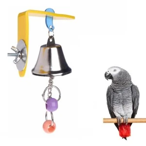 Colorful Parrot Bell Toys Birds Chewing Hanging Bell for Parakeet Parrots - Picture 1 of 9