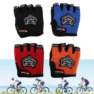 1Pair Kids Cycling Bike Gloves Half Finger Breathable Bicycle Fitness Sports - image 1 of 4