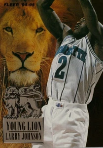 Larry Johnson 1995 fleer 3 of 6 Young Lion- Free Shipping - Picture 1 of 2