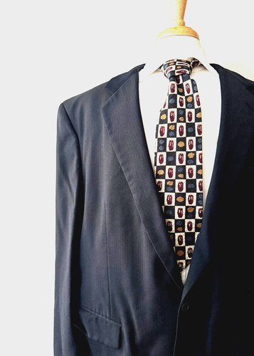 Burberry Prorsum vintage Tuta Giacca Cappotto Uomo 50L Lungo Grigio Scuro Pura Lana 2 Bttn