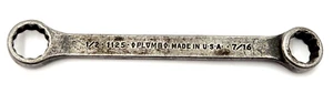 Vintage Bleikiesel 1/2"" x 7/16"" Box End Schraubenschlüssel 1125 PLVMB Plumb USA - Bild 1 von 7