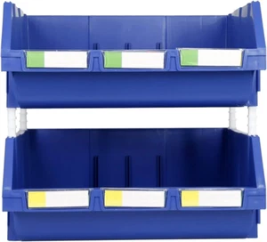 16.5" X 14.5" X 6.9" BLUE Heavy Duty Thermoplastic Storage Bin Organizer, Stacka - Picture 1 of 12