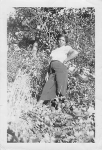 Original Vintage Black Americana Sexy Girl Fashion Jeans Fundfoto 50er Jahre - Bild 1 von 2