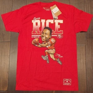 Mitchell & Ness Jerry Rice San Francisco Caricatures T-Shirt Men's Medium - Picture 1 of 3