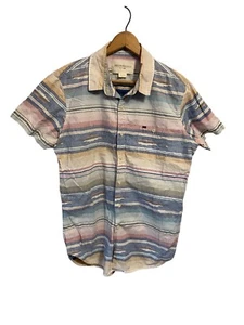 Obey Propaganda Men's Short Sleeve Button Colorful Midwestern Large - Picture 1 of 3