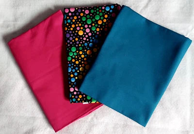 MODA BELLA SOLIDS Berrylicious, Harbor  & MULTI COLOR POLKA DOTS Cotton Fabrics - Image 1 of 4