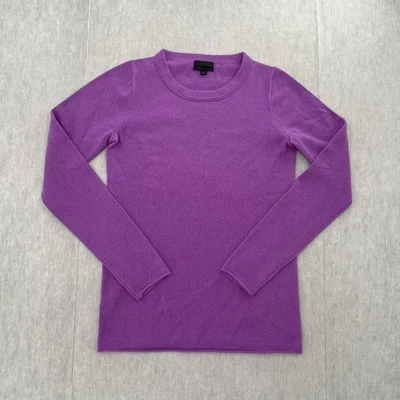 Suéter feminino J Crew XS roxo italiano cashmere gola redonda manga longa feminino - Imagem 1 de 4