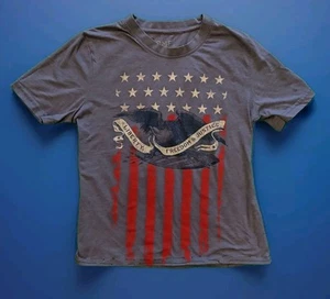 Camiseta Patriótica Home Of The Brave 'Bandera Americana' Talla Pequeña Usada - Imagen 1 de 5