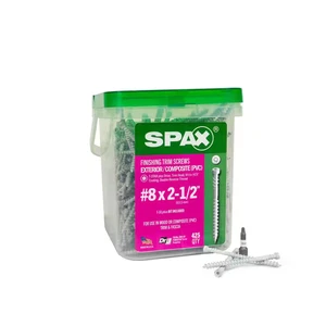 #8 X 2-1/2 pulgadas Cubierta compuesta exterior/interior blanco Torx T-Star plus cabezal de ajuste - Imagen 1 de 12
