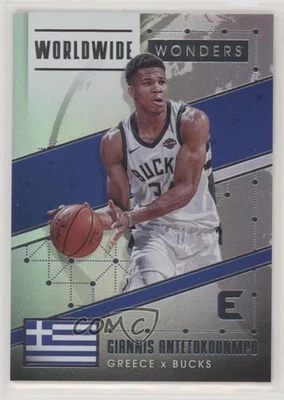2017-18 Panini Essentials Worldwide Wonders Giannis Antetokounmpo #WW-6 - Image 1 of 3