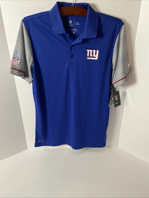 New York Giants NFL On Field Nike Dri-Fit Polo Manga Corta Azul Para Hombre Mediano Foto 1 de 4